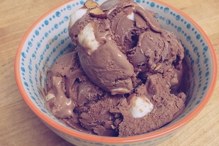 Vegan Rocky Road Ice Cream