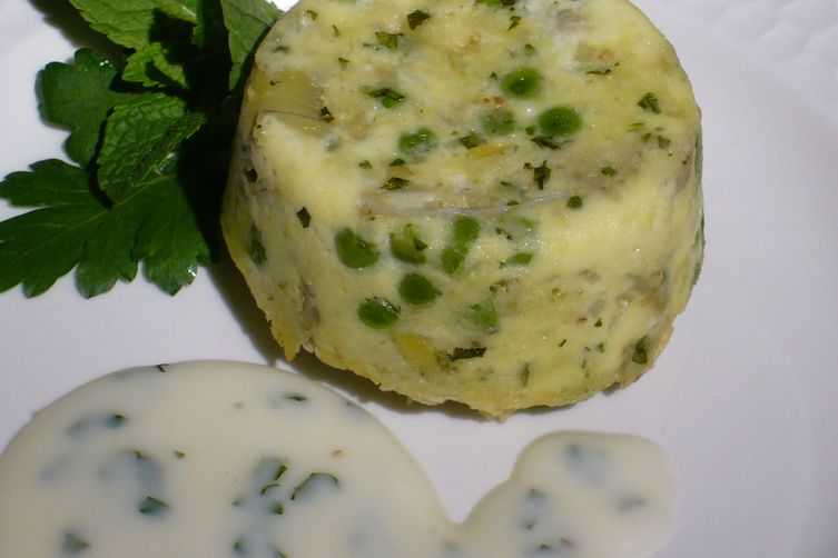 Spring Vegetable Timbales with Herbed Béchamel