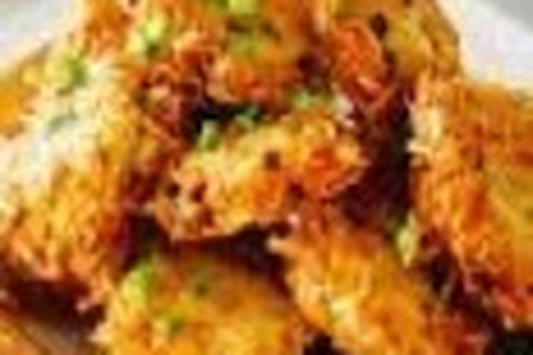 Golden Panko Latkes with Sour Cream and Chives