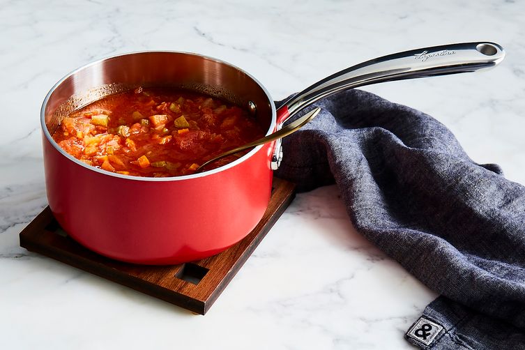 Marcella Hazan’s Tomato Sauce with Olive Oil and Chopped Vegetables