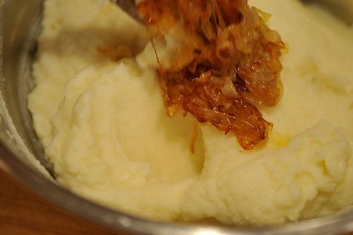 Mashed Potatoes With Caramelized Onions &amp; Goat Cheese