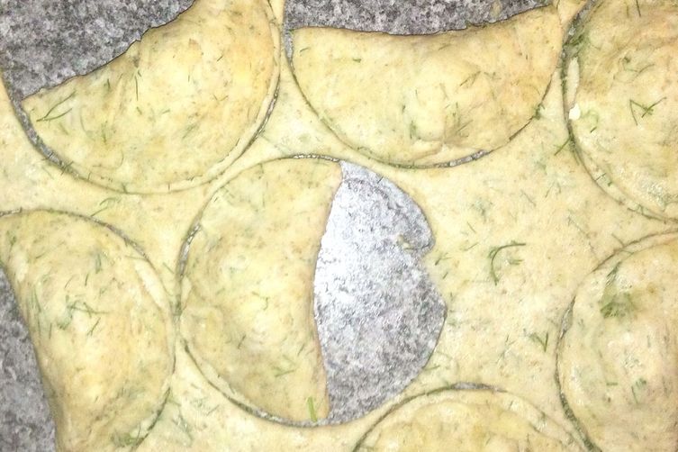 Herby Rye Pogacha/Scone with mahlab and cheese