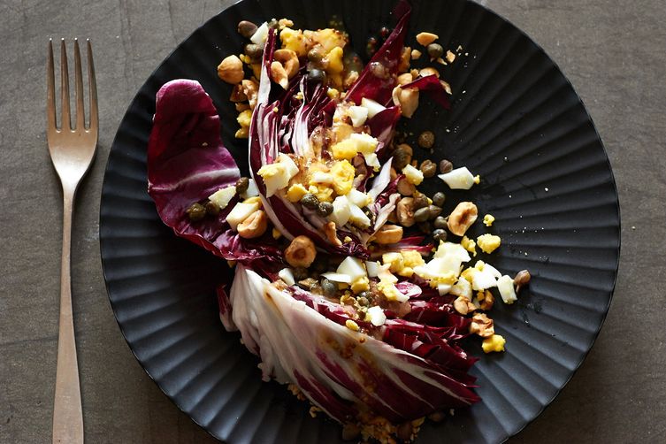 Radicchio Salad with Toasted Hazelnuts and Capers