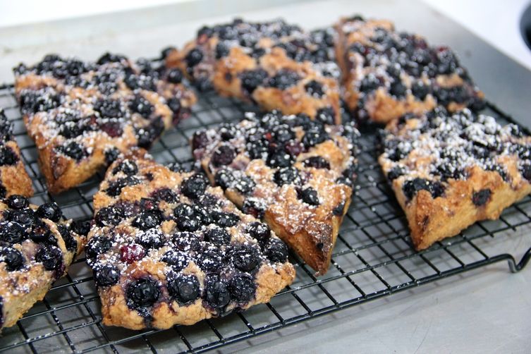 Coconut Spelt Scones with Blueberries