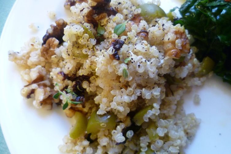 Quinoa with Walnuts, Goat Cheese, and Thyme