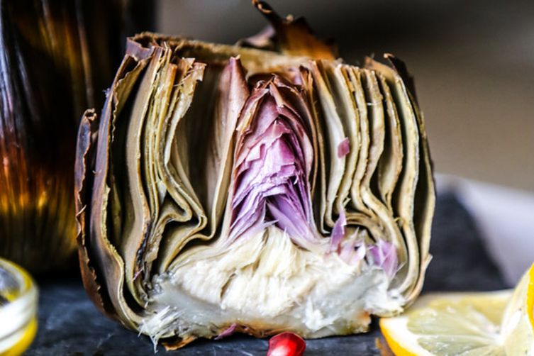 Roasted Artichokes Stuffed with Garlic and Sage