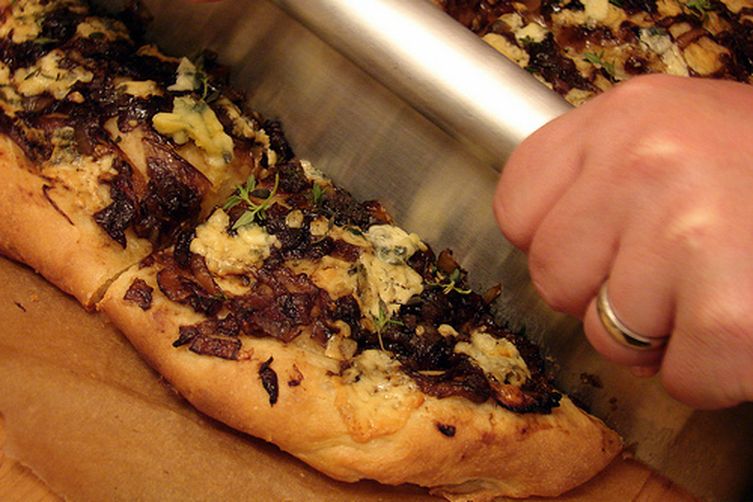 Balsamic Caramelized Onion and Blue Cheese Pizza