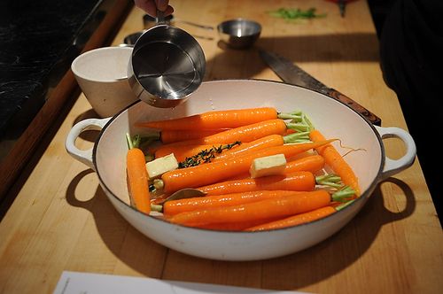 Glazed Carrots with Braised Bibb Lettuce