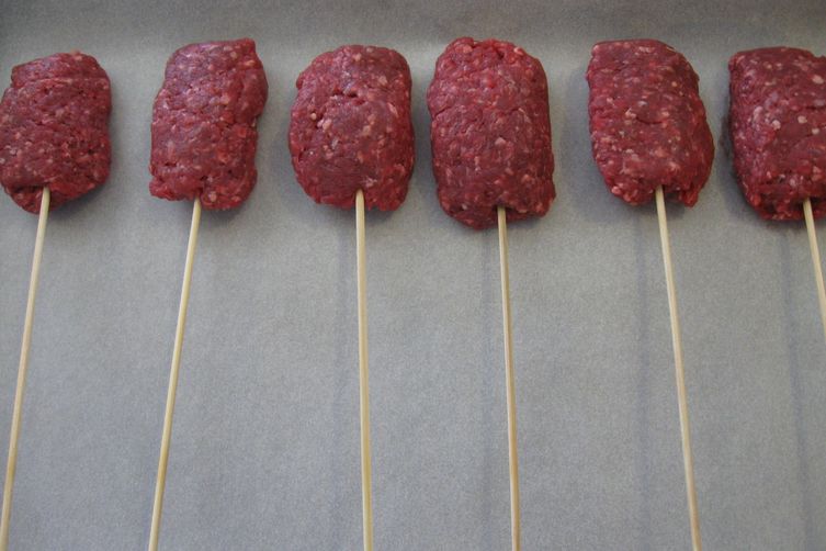 Bison Burgers on a Stick
