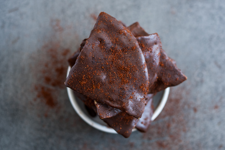 Spicy Chocolate-Covered Tortilla Chips