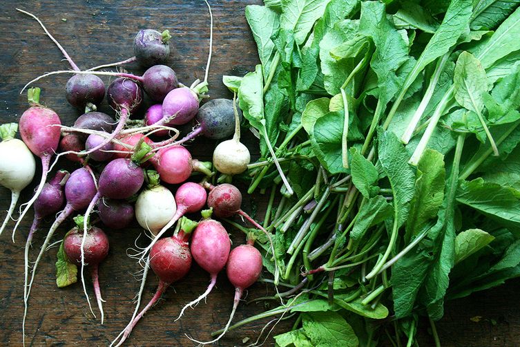 Pan-Braised Radishes and Greens