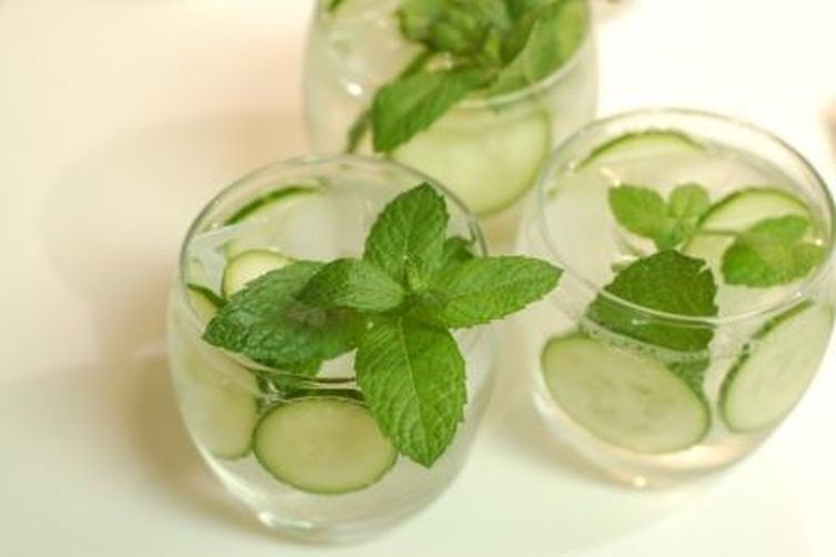 Cucumber, Mint, and Basil Soda