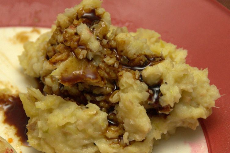 Celeriac-Potato Mash with Beer-Molasses Reduction