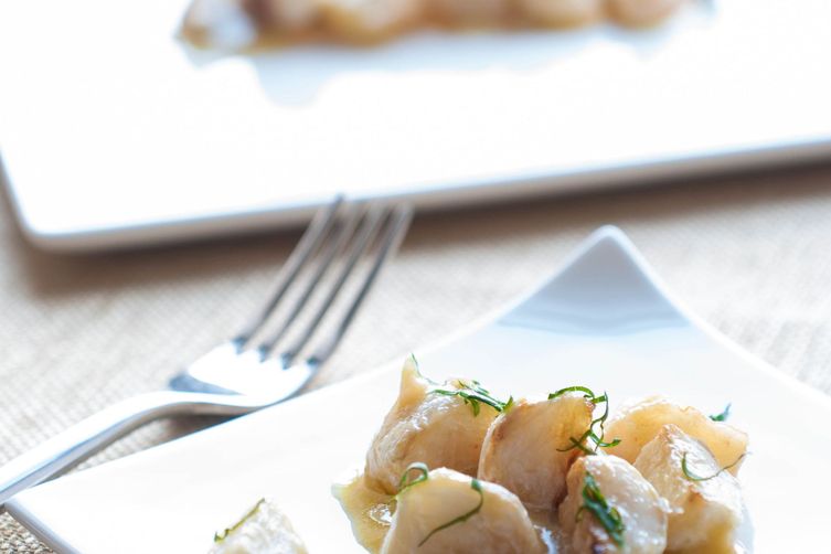 Roasted Baby Turnips with Dijon-Shallot Vinaigrette and Tarragon