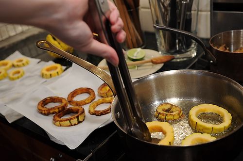 Crispy Delicata Rings With Currant, Fennel &amp; Apple Relish
