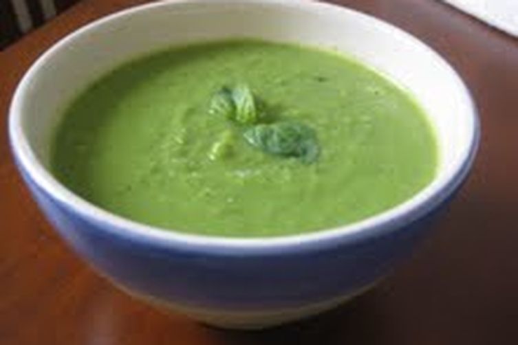 Pea and leek soup