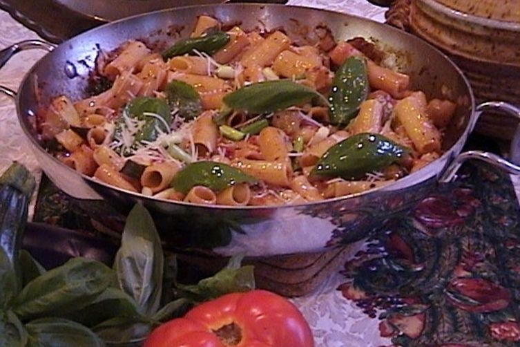 Mediterranean Pasta with Eggplant &amp; Zucchini
