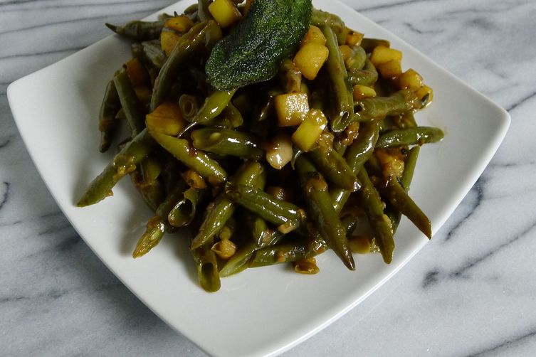 Apple-icious Green Beans with Sage Brown Butter