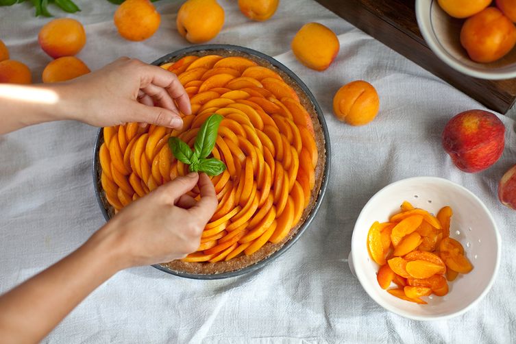 Summer Apricot Basil Tart