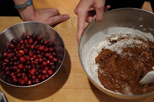 Cranberry-Molasses Pudding with Vanilla Hard Sauce