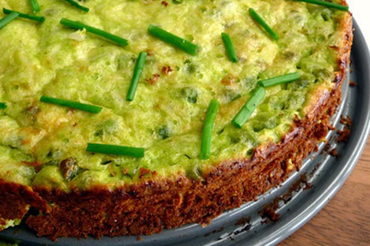 Spring Pea and Ricotta Torte with Lemon and Mint
