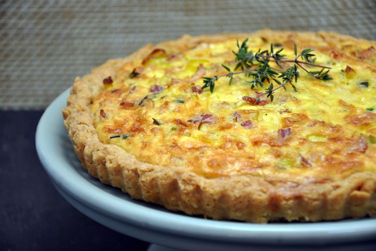 Spring Tart with Bacon, Leeks, Green Garlic, and Gruyere