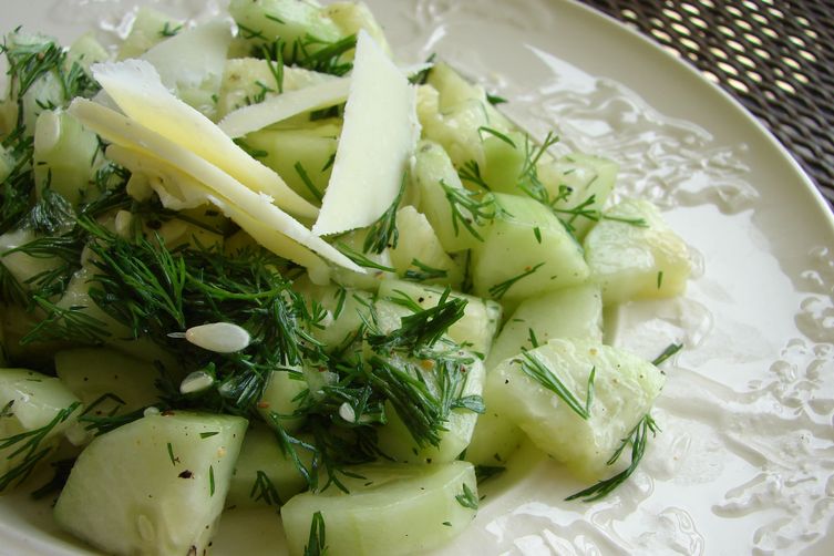 Dill Cucumber Salad with Shaved Machego