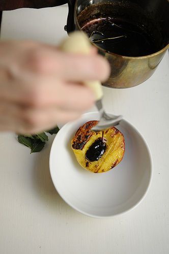 Grilled Mint Julep Peaches