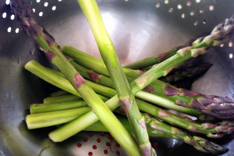 Griddled Asparagus + Preserved Lemon Tahini Sauce