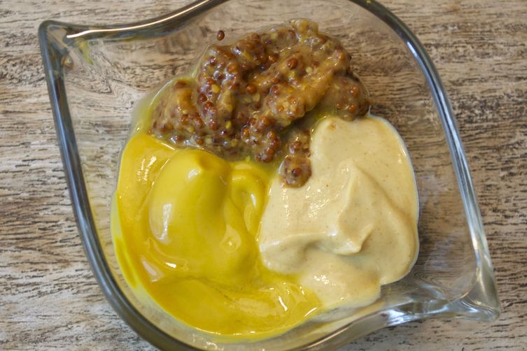 Poached Potatoes with Triple Mustard