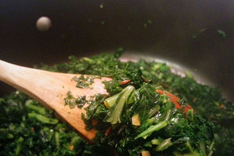 Spicy Sauteéd kale