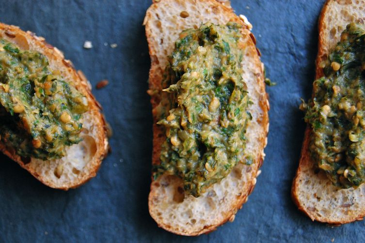 Roasted Kale and Eggplant Tapenade