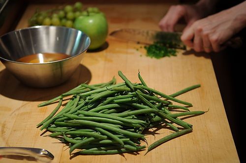 Green Beans with Apricots and Serrano Ham