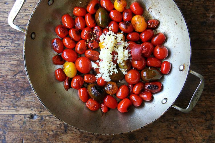 One-Pan Skillet-Baked Ziti with Burst Tomato Sauce