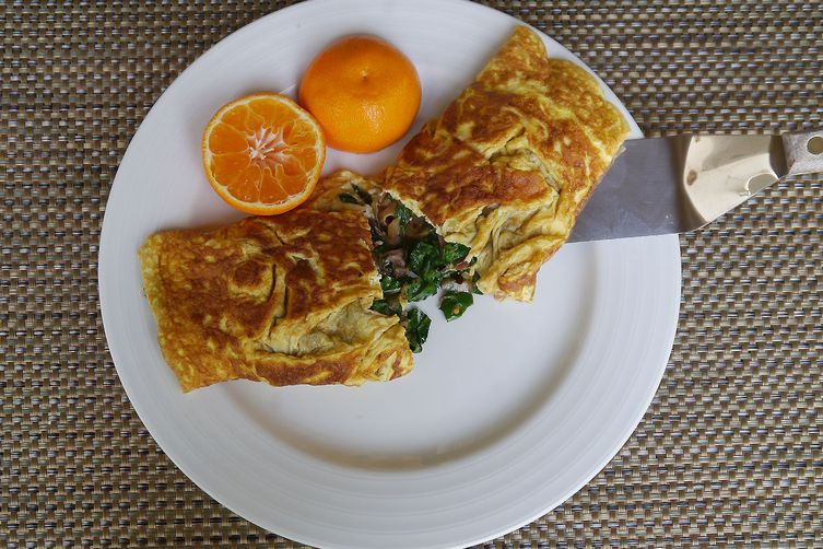 Swiss Chard and Prosciutto Omelet