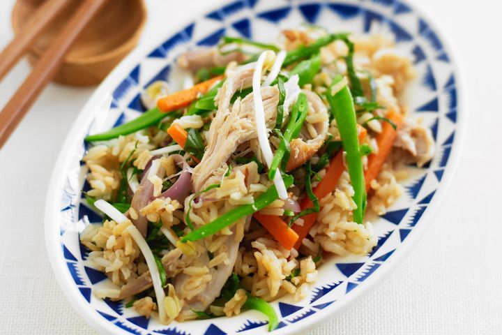 Chicken and basil fried rice