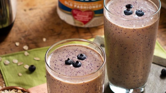 Peanut Butter Banana Berry Oat Smoothie