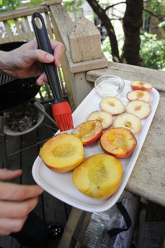 Grilled Mint Julep Peaches