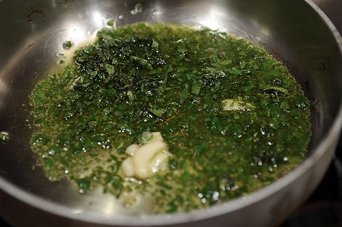Caramelized Butternut Squash Wedges with a Sage Hazelnut Pesto