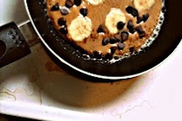 Spiced Banana chocolate chip pancakes (gluten free, dairy free, nut + corn free)