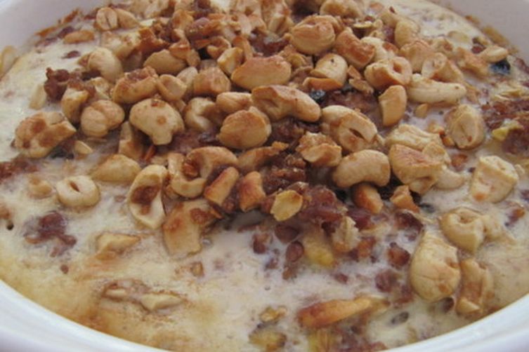 Bhutanese Red Rice, Millet, and Oat Breakfast Pudding