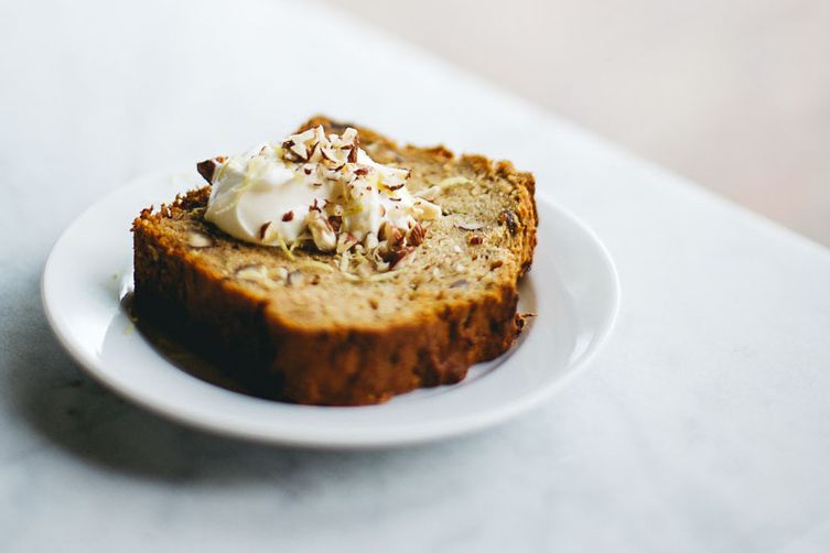 Zucchini Bread with Dates and Hazelnuts