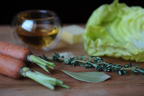 Glazed Carrots with Braised Bibb Lettuce