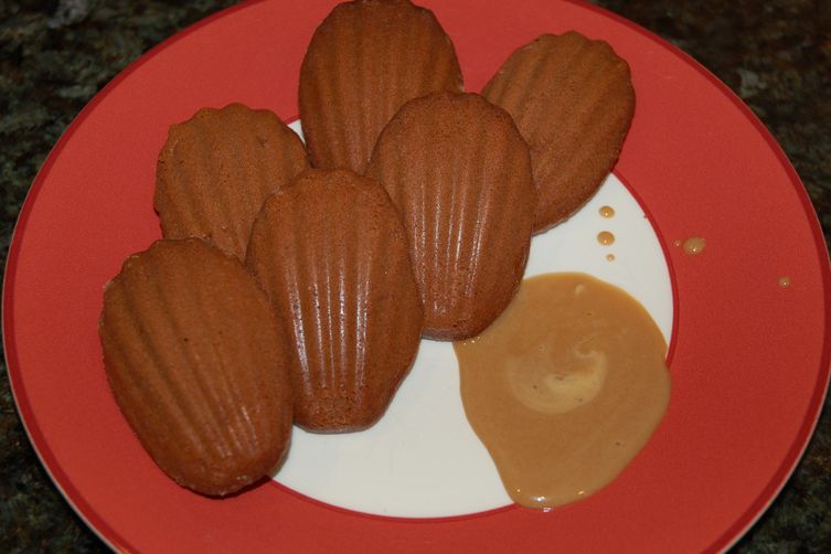 Spiced Chocolate Madeleines with Espresso Cream Sauce