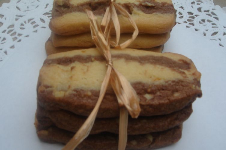 Cardamom,Orange and Chocolate Ribbon Cookies