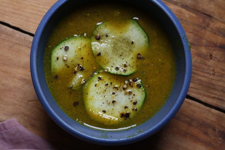 Curried Red Lentil Zucchini Soup