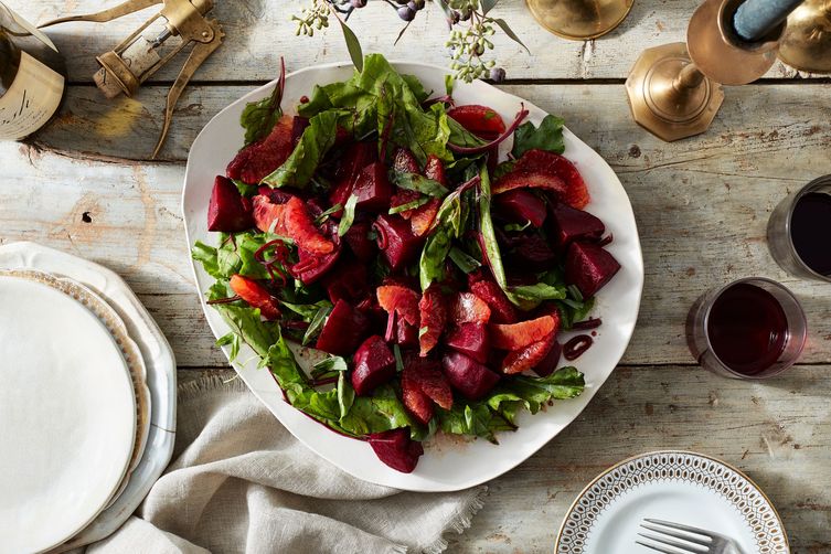 Parchment Candied Beets &amp; Greens with Blood Orange &amp; Balsamic