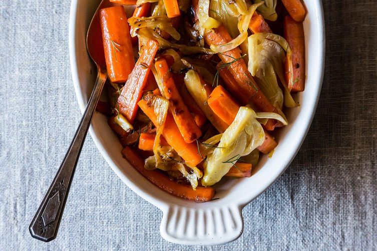 Carrots and Fennel Braised with Orange Zest and Honey