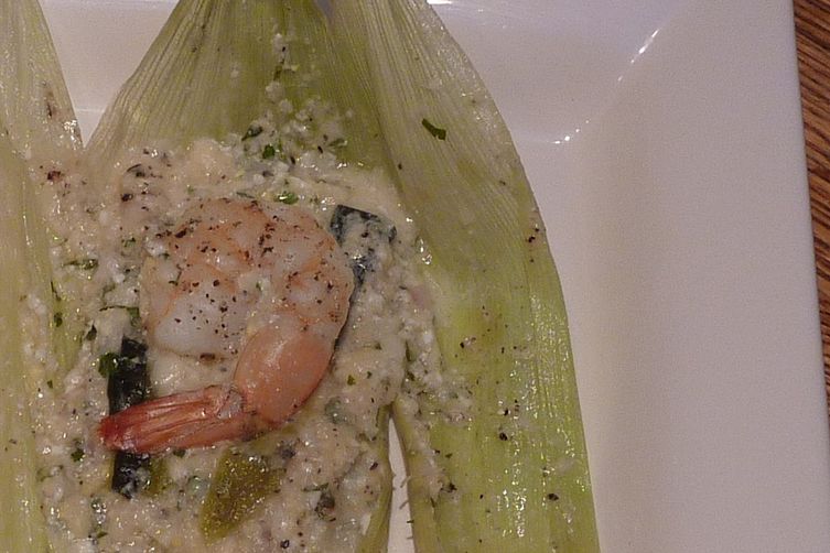 Easy Cheesey Corn and Shrimp Tamales
