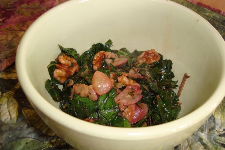 Collards &amp; Grapes - With or Without Bacon Versions